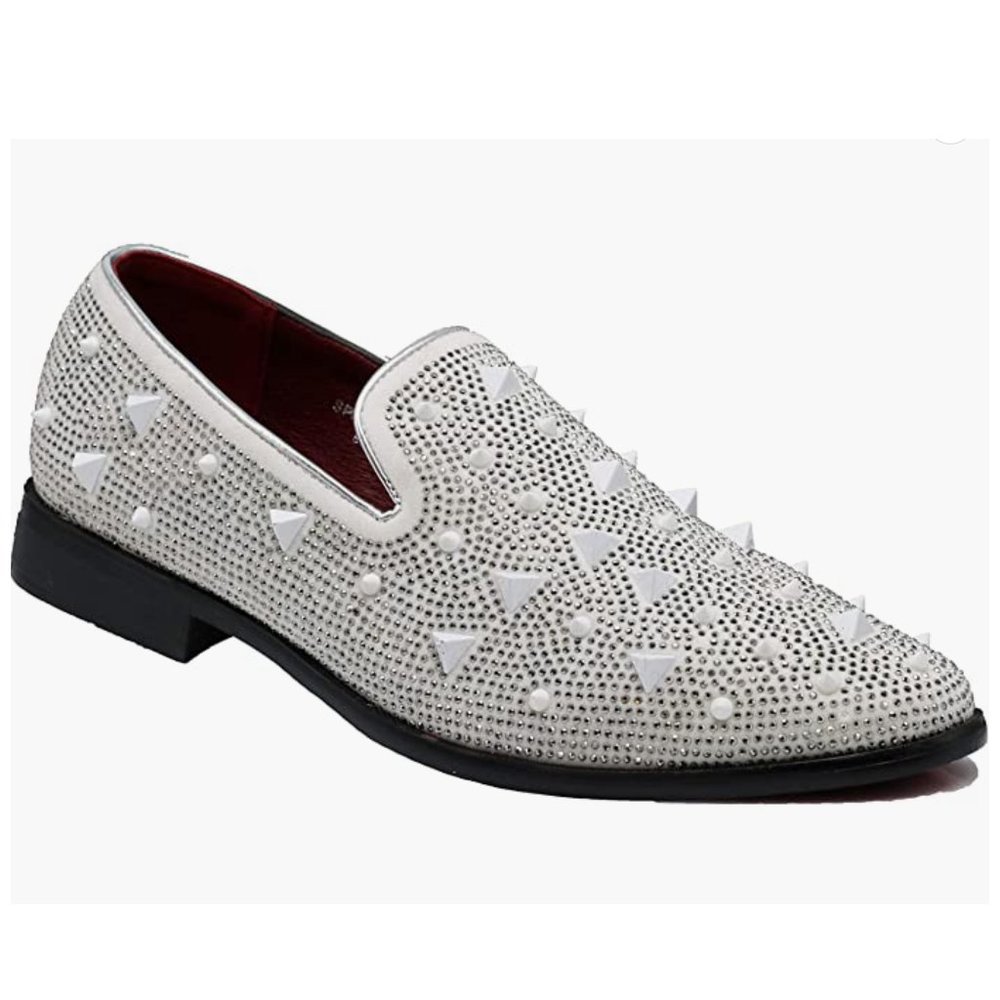Men's Vintage Spike Dress Loafers Slip On Fashion Shoes Classic Tuxedo Dress 24w